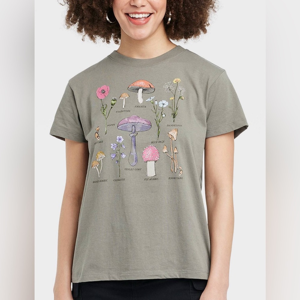 Women's Floral Mushroom T-shirt